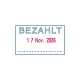 Trodat Printy 4750/L2 Datumstempel mit Text BEZAHLT, Selbstfärber, Abdruckfarbe blau-rot Trodat Printy 4750/L2 Datumstempel mit Text BEZAHLT, Selbstfärber, Abdruckfarbe blau-rot