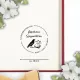 Ex Libris Stempel - Bücherstempel Rund 40mm Motiv Rabe / Dame