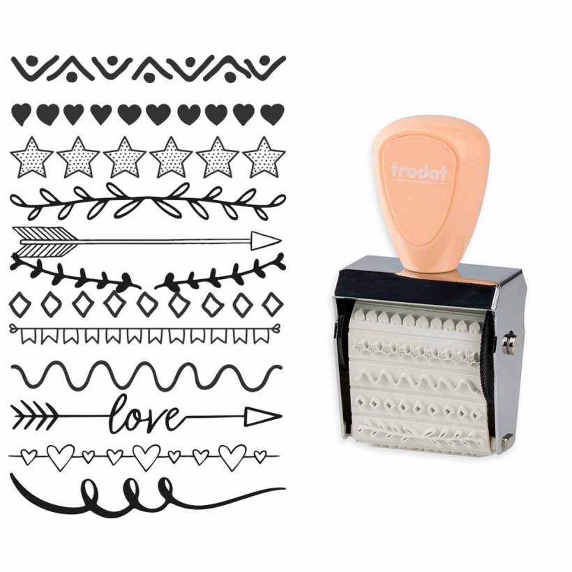 trodat® Creative Mini Stempel + Kissen Set  (Zierleisten)