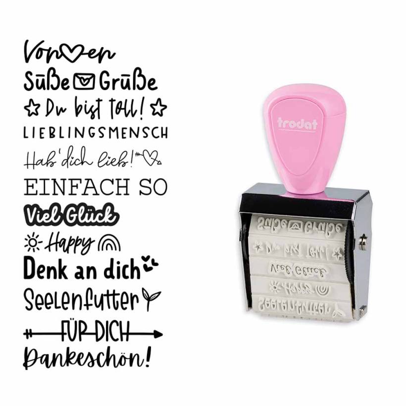 trodat® Creative Mini Stempel + Kissen Set (Nette Botschaften) trodat® Creative Mini Stempel + Kissen Set (Nette Botschaften)