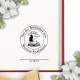 Ex Libris Stempel - Bücherstempel Rund 40mm Motiv Katze / Buch
