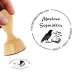 Ex Libris Stempel - Bücherstempel Rund 40mm Motiv Rabe / Dame Ex Libris Stempel - Bücherstempel Rund 40mm Motiv Rabe / Dame
