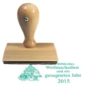 Frohe Weihnachten Holzstempel 2