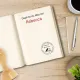 Ex Libris Stempel - Bücherstempel Rund 40mm Motiv Katze / Buch