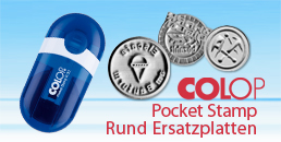 Colop Pocket Stamp Rund Ersatzplatten